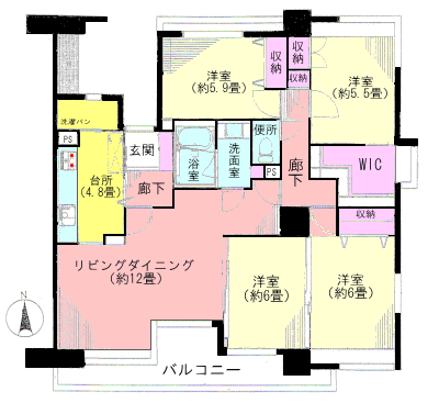 練馬区 賃貸 マンション 光が丘パークタウン パークシティ光が丘
